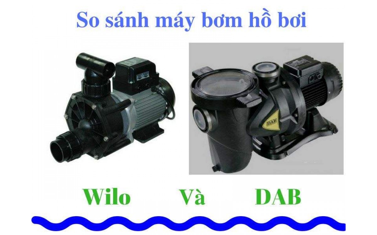 So sánh máy bơm hồ bơi Euroswim và máy bơm hồ bơi Wilo