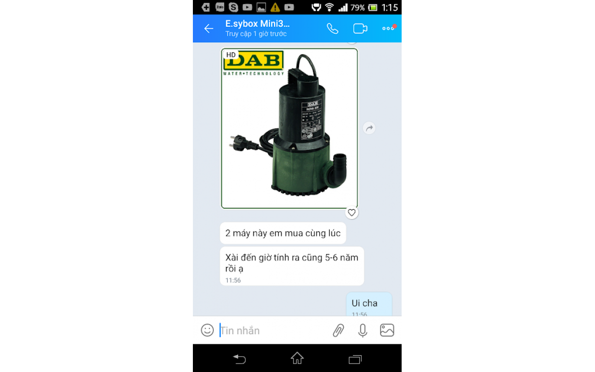 Review của người dùng máy bơm nước thương hiệu DAB