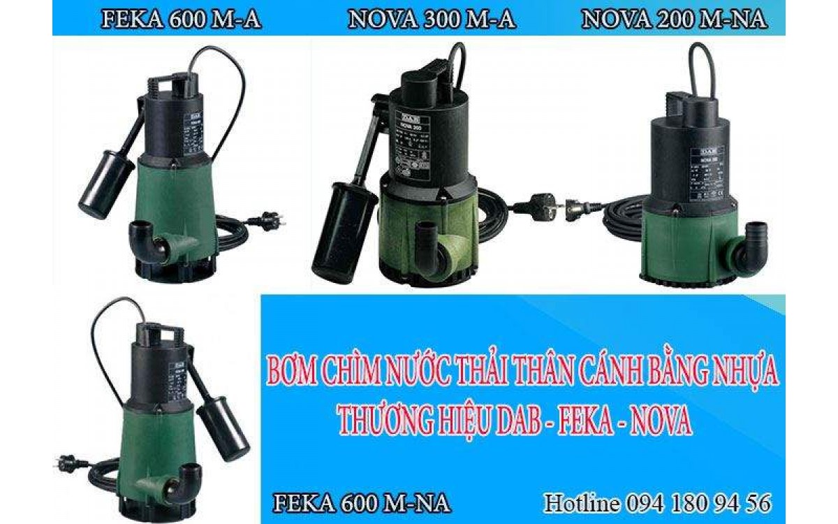 Tổng hợp máy bơm chìm nước thải bằng nhựa cho công trình nhỏ