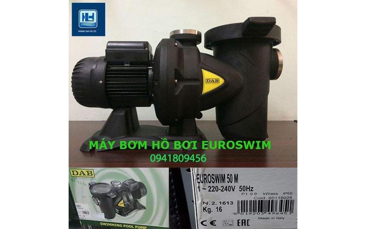 Bơm hồ bơi Euroswim tiết kiệm điện năng với động cơ đạt tiêu chuẩn Châu Âu IE2