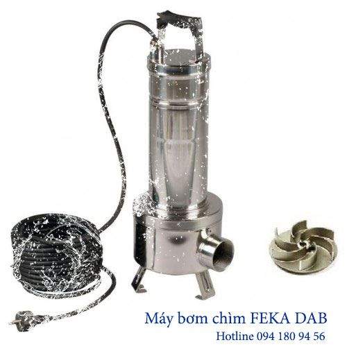 Máy bơm chìm Feka hút CHUẨN SẠCH nước thải, thoát nước mưa nhập khẩu Ý